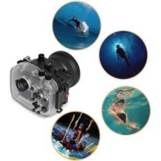 Případ na podvodní kameru SeaFrogs 40m až Sony 28-70mm, výstava