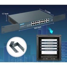 16- port PoE YuanLey YS20162G- P kapcsoló, 10 / 100Mbps, 802.3af / at, 250W