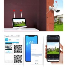 Agran K04W6732 Övervakningskameror Set, Motion Detector, 1 TB Drive, används