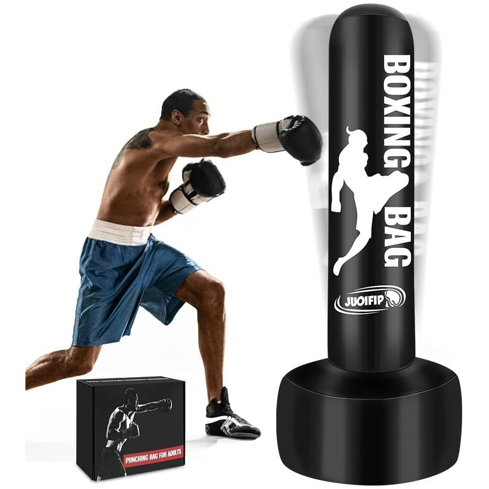 Bolsa de boxe com a base de juoifip 69 '', um saco de kickboxing inflável