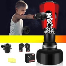 Sac d'entraînement pour enfants NZQXJXZ avec gants, 65x165 cm, noir