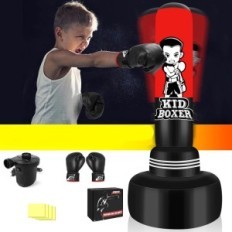 Sac d'entraînement pour enfants NZQXJXZ avec gants, 65x165 cm, noir