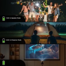 AIHor Point -projektori, DLP 2,5 tunnin akku, 150 Asin, 5g WiFi, harmaa