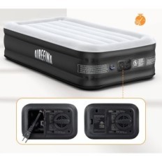 AirFin AF-A03 Materasso autoportante con pompa integrata, 190x99x46 cm