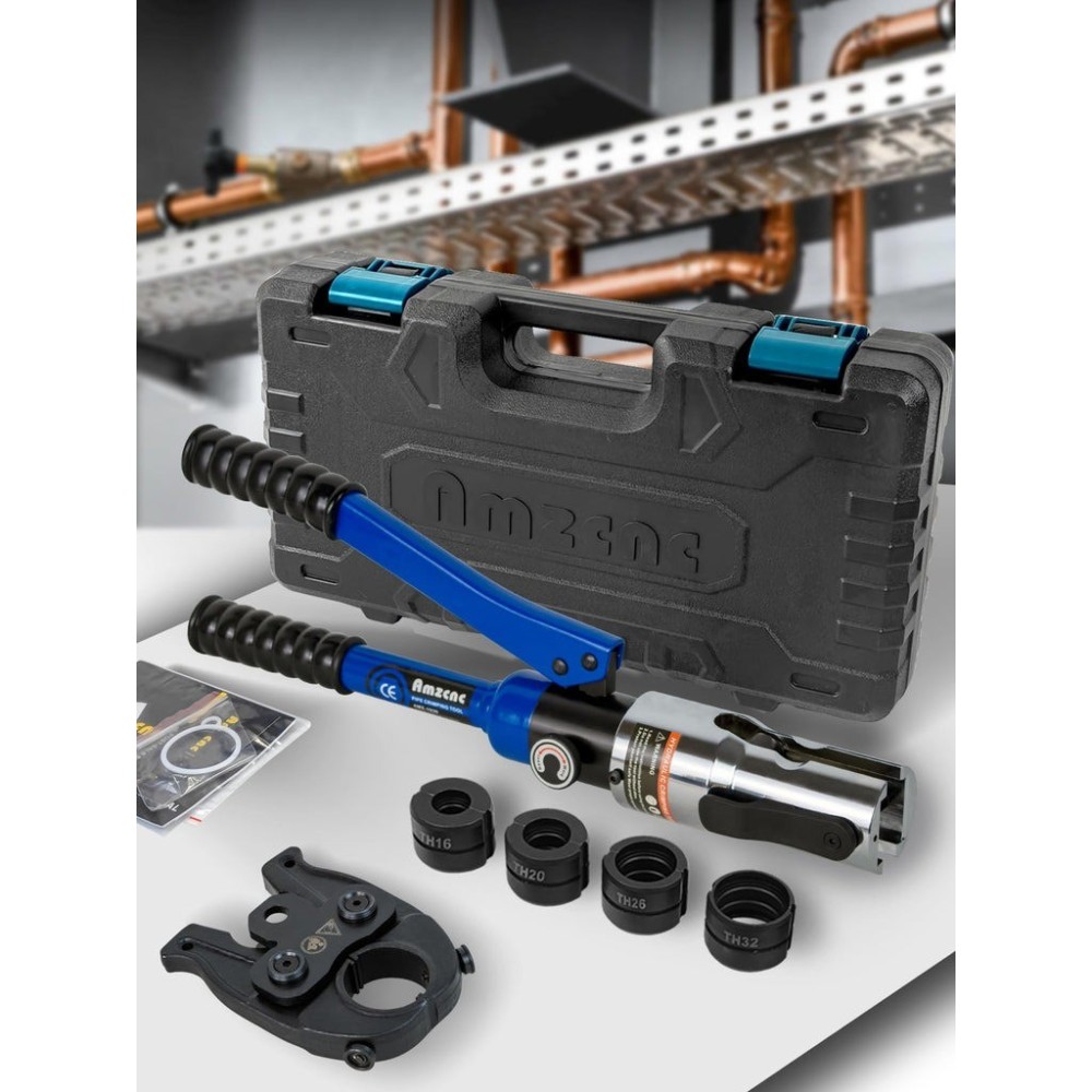 AMZCNC HT-1930 gnybtų replės, 16-20-26-32 mm, mėlyna, paroda