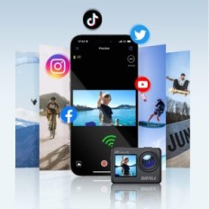 Surfola SF530 Αθλητική κάμερα, 4k-Ultra HD 60fps 40m, 8x ZOOM, Σταθεροποίηση