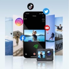 Surfola SF530 Sportovní kamera, 4k-Ultra HD 60FPS 40m, 8x zoom, použitý