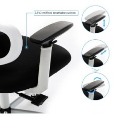Poškodovana Ni KERDOM KERDER KD9070 Office Chahor Beli Ergonomski stol z mrežo in glavo