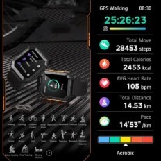 GUASTO Intelligente GUSTOMO GUARDA CON FUNZIONE TELEFONO, IP68, 1.83 ''