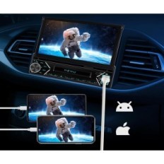 Hikita-autoradio, 1 DIN, 7 '', Bluetooth, USB-C android, käytetty