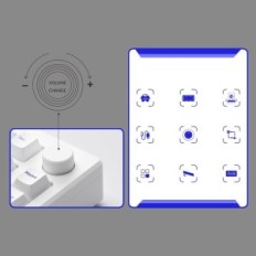 Mekanisk tastatur Akko MOD007, ISO DE / Nordic System, Hvid Farve