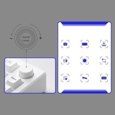 Mekanisk tastatur Akko MOD007, ISO DE / Nordic System, Hvid Farve