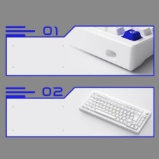 Teclado mecânico Akko Mod007, sistema ISO de / Nordic, cor branca