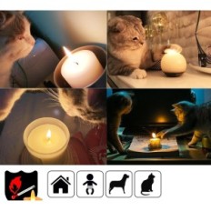 LED svíčky HL s časovačem, baterií, svíčky s adaptérem 3A, 12 ks.