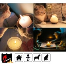 LED HL candles with timer, battery, candles with adapter 3a, 12 pcs.