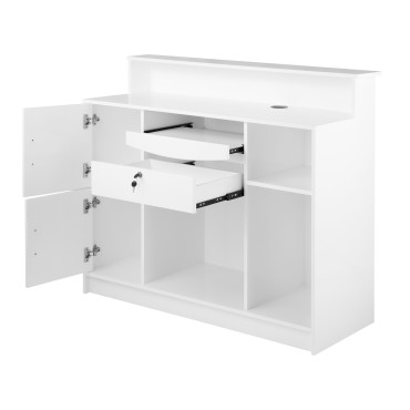 Mostrador de Recepción Gabbiano G26W Blanco — vista frontal