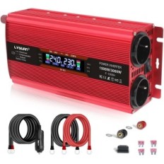 LVYuan 24V, 230V, 1500W / 3000W Inverter, 2 ES ligzdas