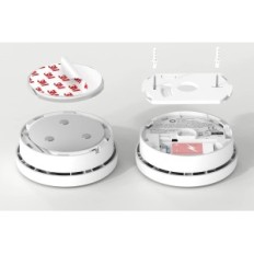 Putogesafe Z206C Röksensor, rökgivare med avtagbart batteri, 10 st.