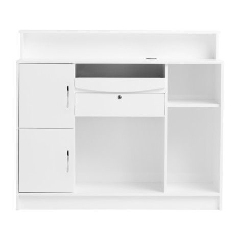 Recepcijska pisalna miza Gabbiano G26W, bela — sprednji pogled