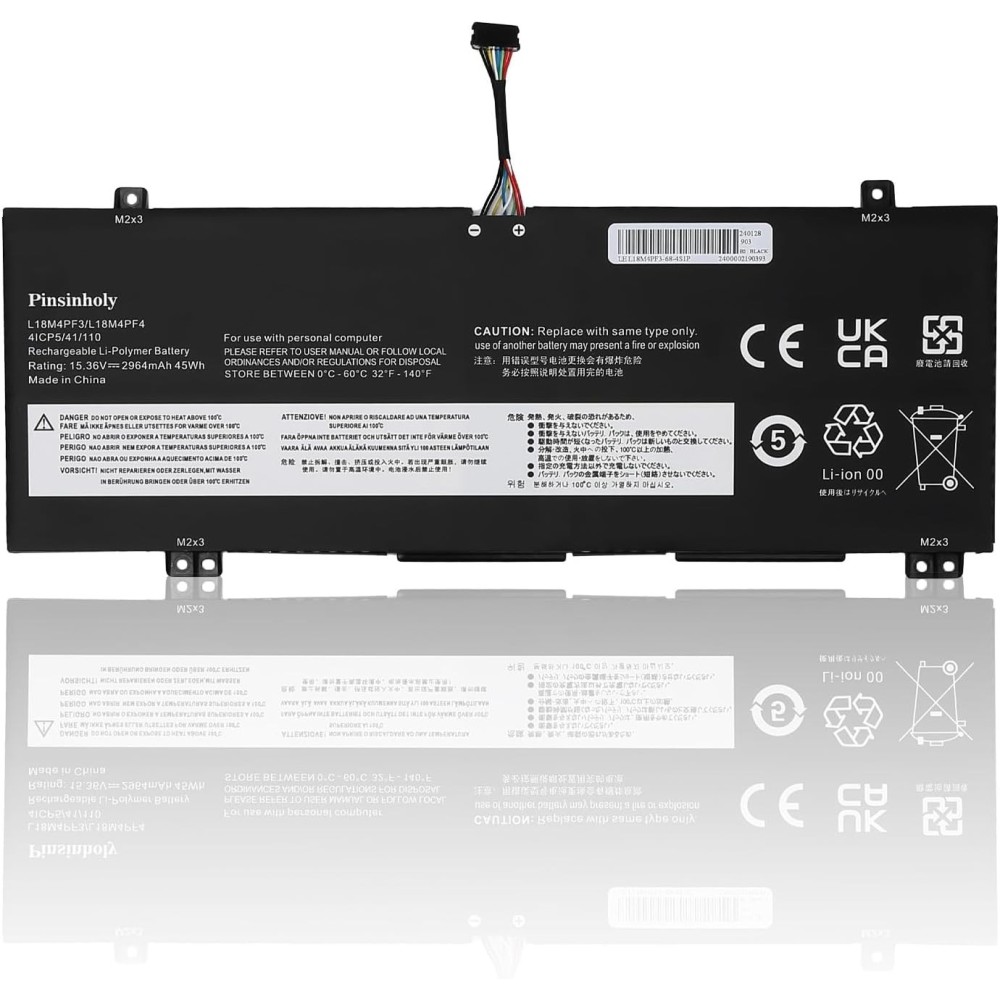 Pinsinhold L18C4PF3 batteri for bærbar Lenovo IdeaPad, 45Wh / 2964mah, 15.36V