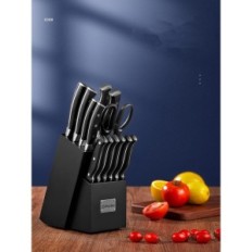 D.Perlla knives set, 14 pcs, built-in sharpener, with a stand, used