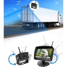 Vezeték nélküli fordított kamera URVOLAX, monitor 7 "', IP69, 1080P, 170 °