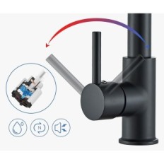 Robinet de cuisine Huahomy YMM-8, Noir