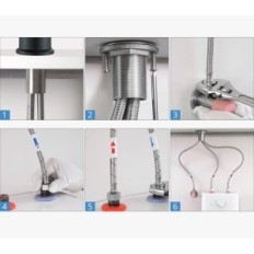 Kuhinja pipa Huaaahomy YMM-8, črna