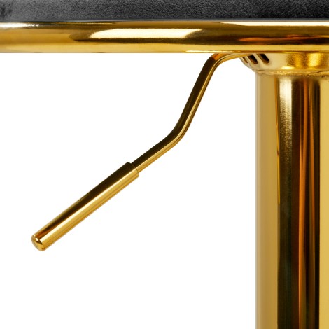 Taburete de Bar 4Rico QS-B313a en Terciopelo Gris — detalle del mango