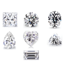 Set sintetico diamantato belga di 7 pezzi Pietre decorative di forma diversa per la decorazione e la collezione