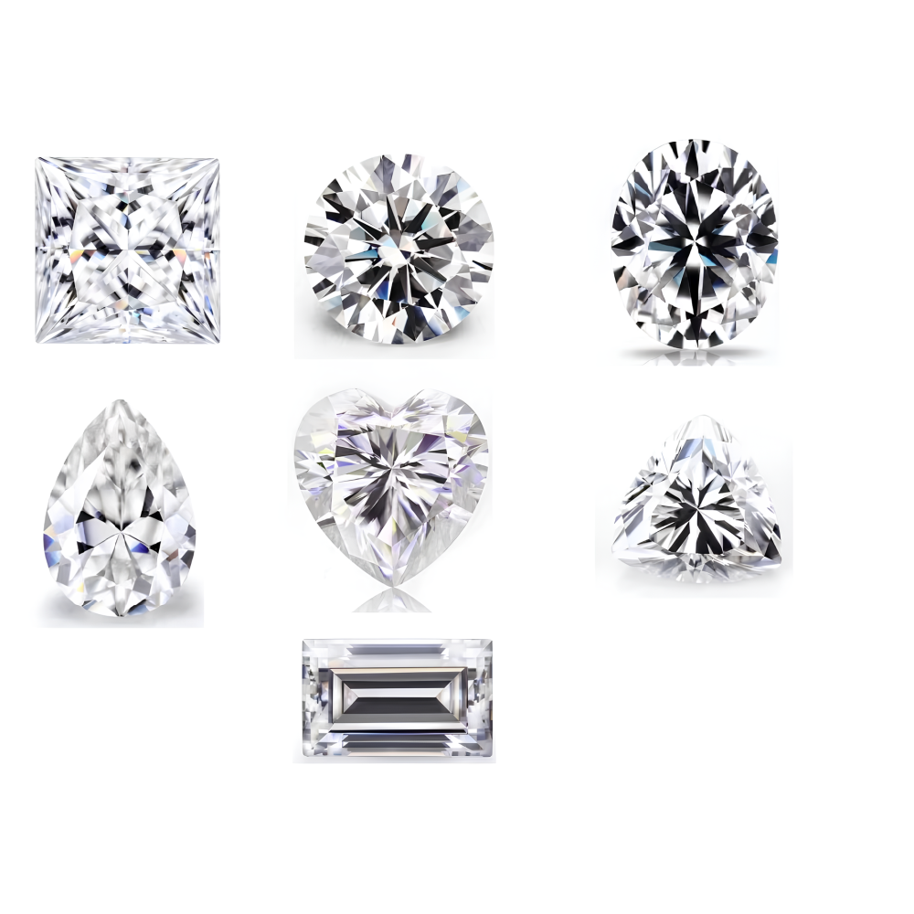 Belgische diamant synthetische set van 7 stks Verschillende vorm decoratieve stenen voor decoratie en collectible