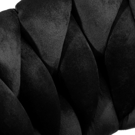 4Rico Sgabello Bar QS-B313a velluto nero — primo piano della seduta