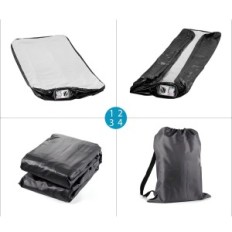 Touchxel de matelas autoportable 196x97x47cm avec pompe, noir, utilisé