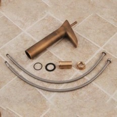 Enotna hišna baterija za ponore, pipa do stranišča, rjava