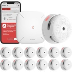 Intelligent X-Sense XS01-M rökdetektor, WLAN, FS121, 12 st.