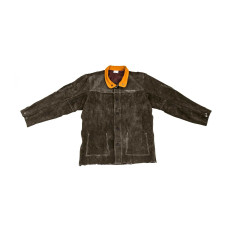 Veste de protection en cuir pour le soudage, taille L.