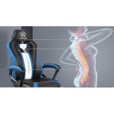 Joyfly JF188 Silla de juego con soporte lumbar, azul