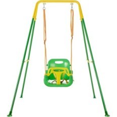 Funlio Swing de niños con 4 arenas con arena, verde claro