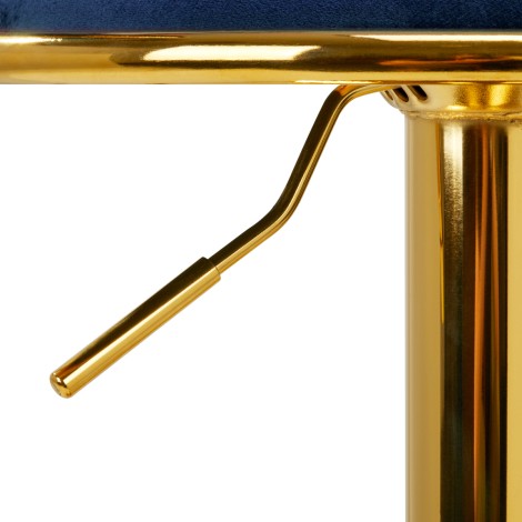 4Rico Barhocker QS-B313a Navy Samt — Detailaufnahme Griff