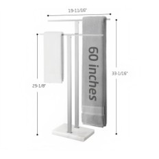 Standing towel hanger KES BTH217-2 2-level, with a marble base