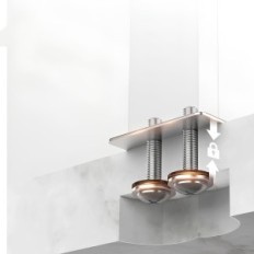 Stående håndklehenger Kes Bth217-2 2-nivå, med marmorbase