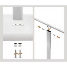 Staande handdoekhanger KES BTH217-2 2-niveau, met een marmeren basis