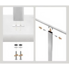 Standing towel hanger KES BTH217-2 2-level, with a marble base