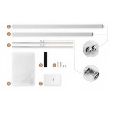 Standing towel hanger KES BTH217-2 2-level, with a marble base