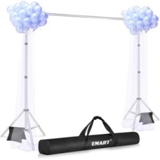 Stovėti už emart fotader, sidabro, 2 x 3 m, su 8 klipais