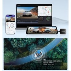 Tahavaatepeegel Azazome PG17 WiFi 12 '' 1080p Dual Camera 64 GB TF GPS