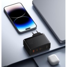Baseus USB C 160W 3-portin laturi PD3.1 GAN5 puhelimille ja kannettaville tietokoneille