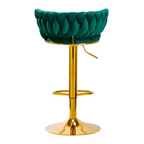 4Rico Bar Hocker QS-B313a green velvet — side view