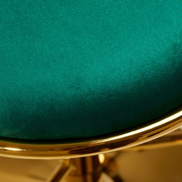 4Rico Bar Hocker QS-B313a green velvet — close-up of the seat