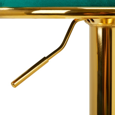 4Rico Barhocker QS-B313a grün Samt — Detailaufnahme Griff